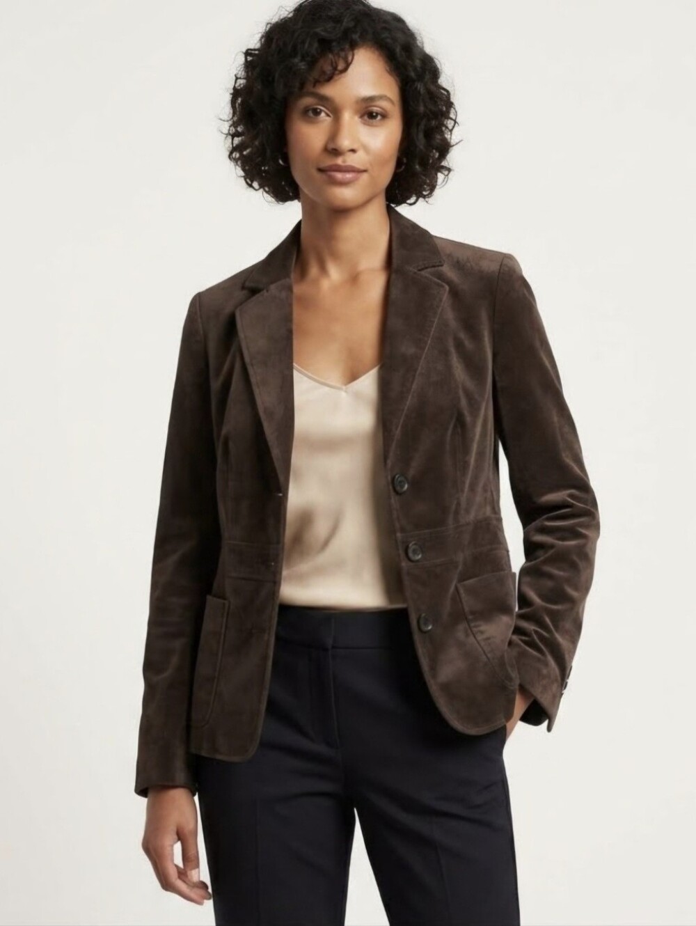 NWT Banana Republic Women's Brown faux Suede  Blazer Jacket